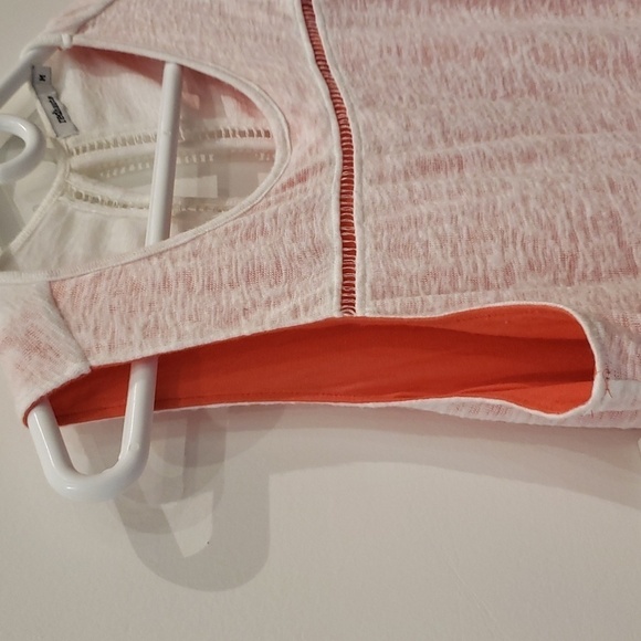 RED Haute Tank Top Layered White Orange/Coral Knit Women's Medium - Picture 6 of 10